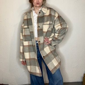 ❌SOLD ❌H&M NWT plaid flannel coat